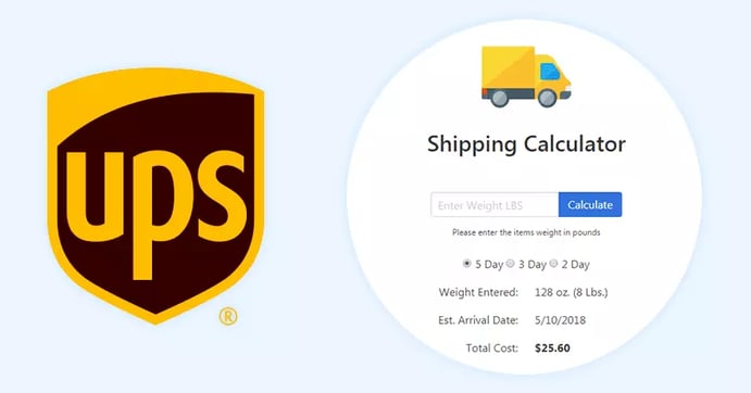 Ups estimated shipping cost hotsell